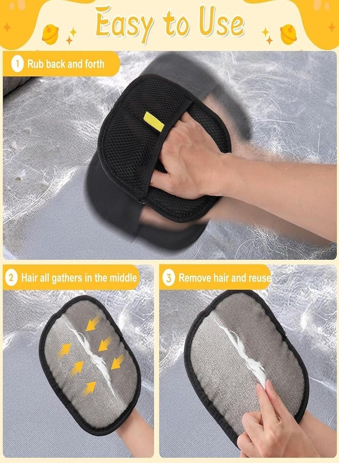 SEVENSPACE Pet Hair Removal Gloves, Static-Enhanced Pet Hair Removal Mitt, Reusable Grooming Mitt Cleaning Glove for Furniture, Carpets, Car Seats & Gentle Massage for Dogs - Image 2